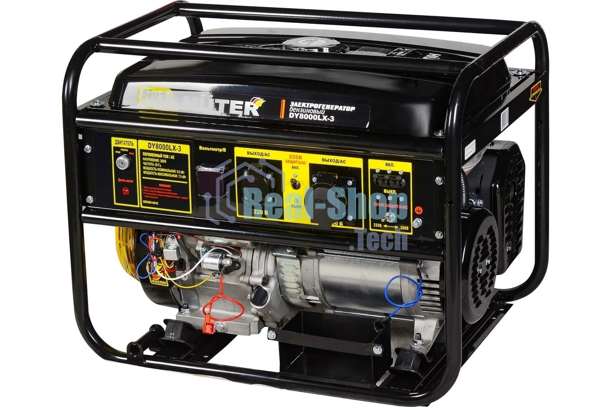 Электрогенератор бензиновый Huter DY8000LX-3, 7 кВт, 91 дБ, 74.8 кг