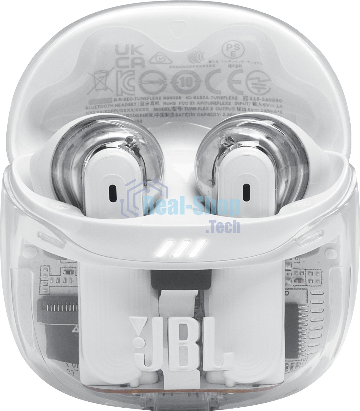 Наушники TWS JBL Tune Flex 2 призрачно-белый, вкладыши/внутриканальные (трансформер), Bluetooth, адаптивное шумоподавление
