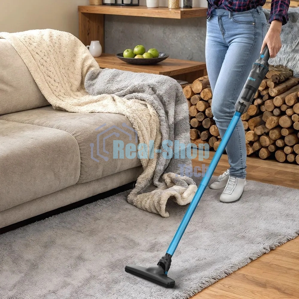 Пылесос ручной Kitfort КТ-5538 120Вт серый/голубой