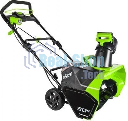 Снегоуборщик аккумуляторный GreenWorks GD40ST, 40V, 51 см, бесщеточный, без АКБ и ЗУ (2600007)