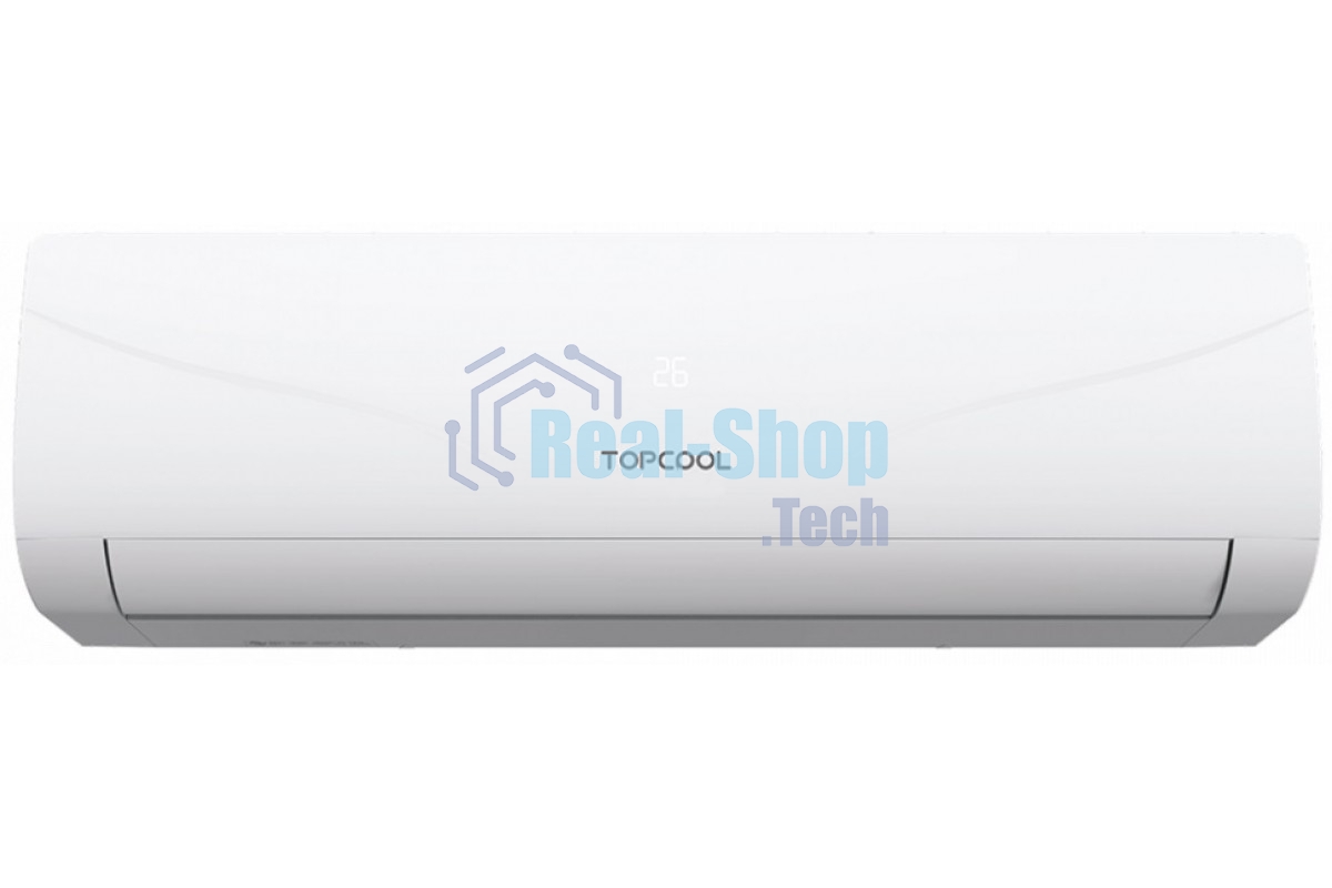 Внутренний блок сплит-системы TOPCOOL TR-12SBST1/IN 12000 BTU, 32 м², 28 дБ, охлаждение, обогрев, осушение, белый