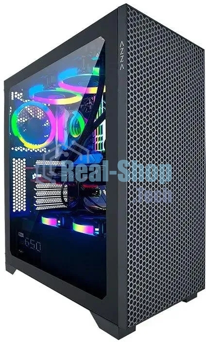 Компьютерный корпус Azza Hive черный без БП ATX 8x120мм 5x140мм 2xUSB 2.0 1xUSB 3.0 audio bott PSU
