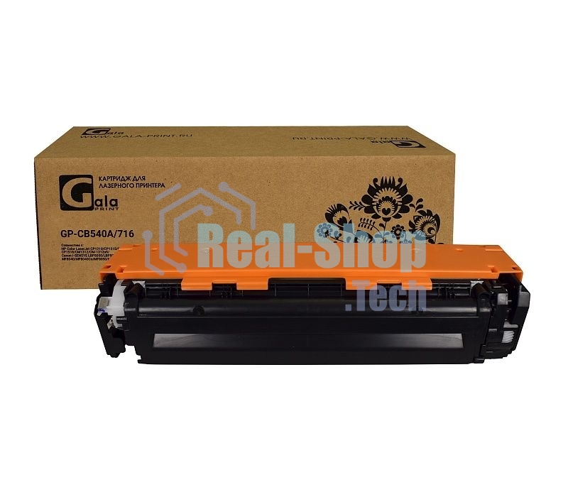 Картридж лазерный GalaPrint GP-CB540A/716 черный (2200 стр) для HP Color LaserJet CP1210/CP1215/CP1510/CP1518/CM1300/1312 Canon Color Shot LBP 5050/5970/5975, MF-8030/8040/8050