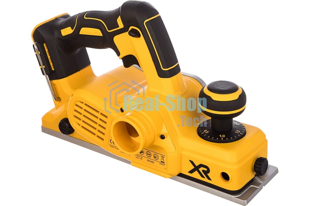 Аккумуляторный бесщеточный рубанок XR DeWalt DCP580N-XJ черный/желтый