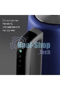 Чайник электрический Redmond KM238 1.7 л, 2200 Вт, синий, нержавеющая сталь/стекло/пластик