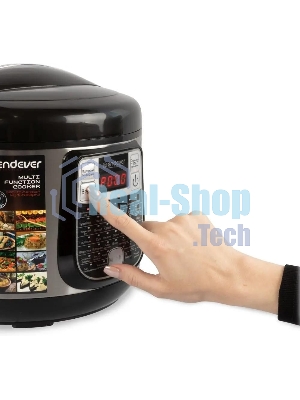 Мультиварка Endever Vita-95, мощность 1000 Вт, черный/стальной, емкость 5л, 45 авторежимов работы, книга рецептов