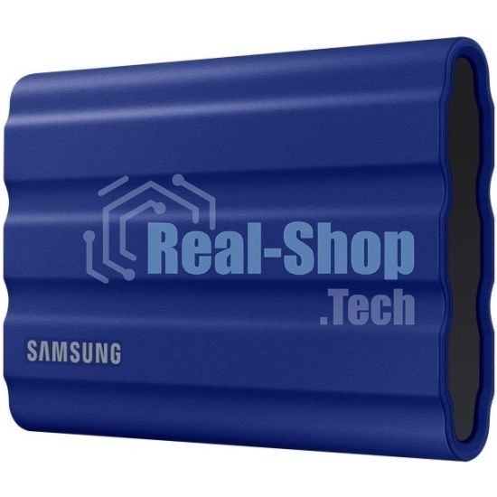 Внешний SSD Samsung T7 Shield, 2TB, USB 3.2 Gen 2 Type-C, R/W 1050/1000, синий
