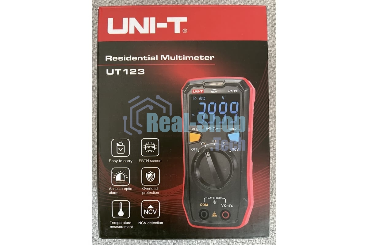 Мультиметр UNI-T Мультиметр UT123, 600В, 20МОм, карманный (0511237)
