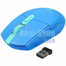 Мышь беспроводная Logitech G304 Lightspeed синий, 12000 dpi, радиоканал, USB, кнопки - 6
