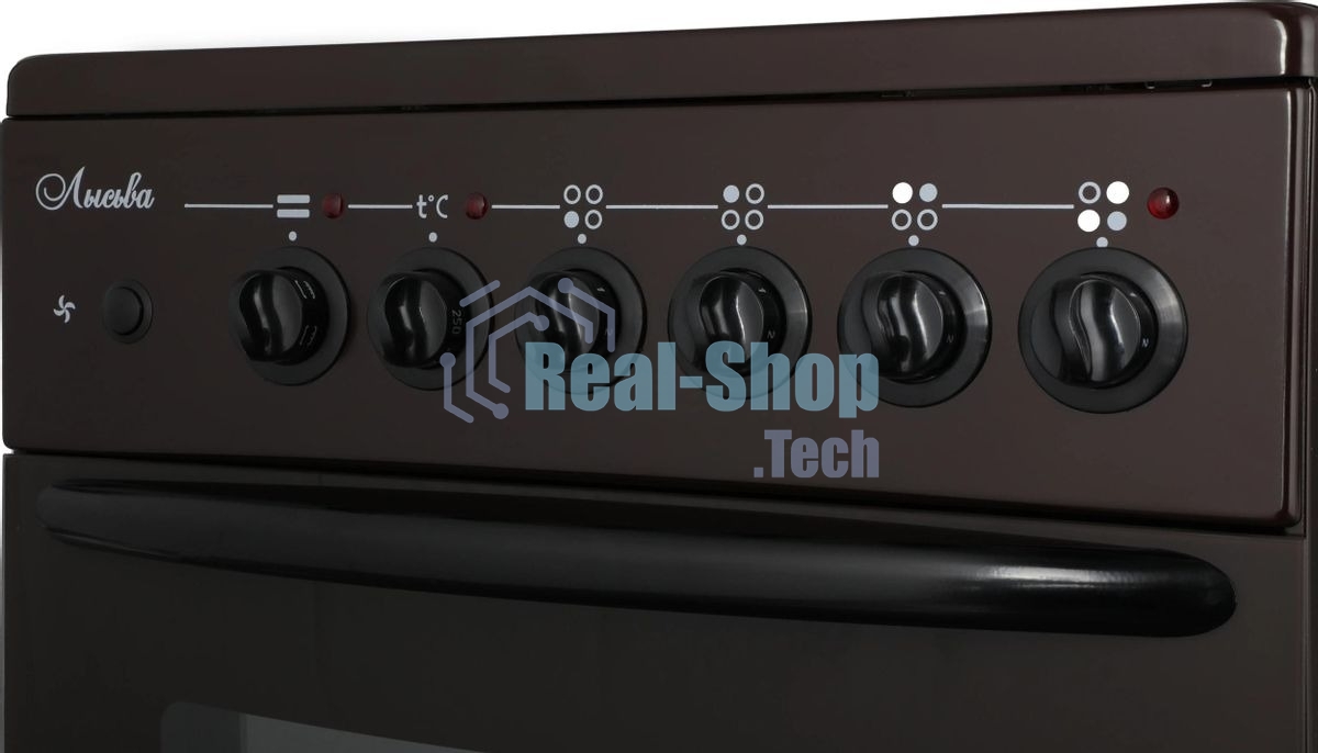 Плита электрическая Лысьва EF4004MK00 коричневый, конфорок 4 шт, духовка 57 л, 50 см x 84 см x 60 см (без крышки)