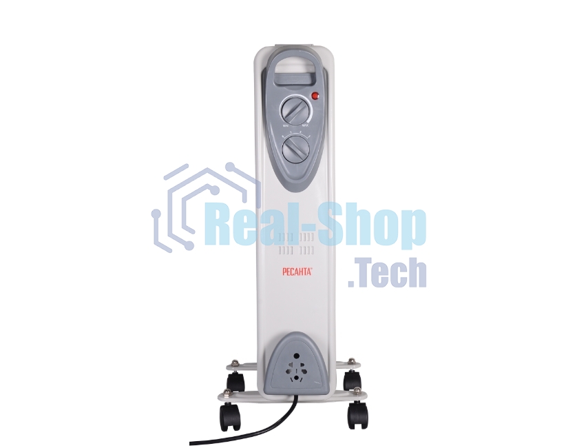 Обогреватель масляный Ресанта ОМ-9А (9 секций), белый, 2000 Вт, 20 м2, термостат 67/3/16