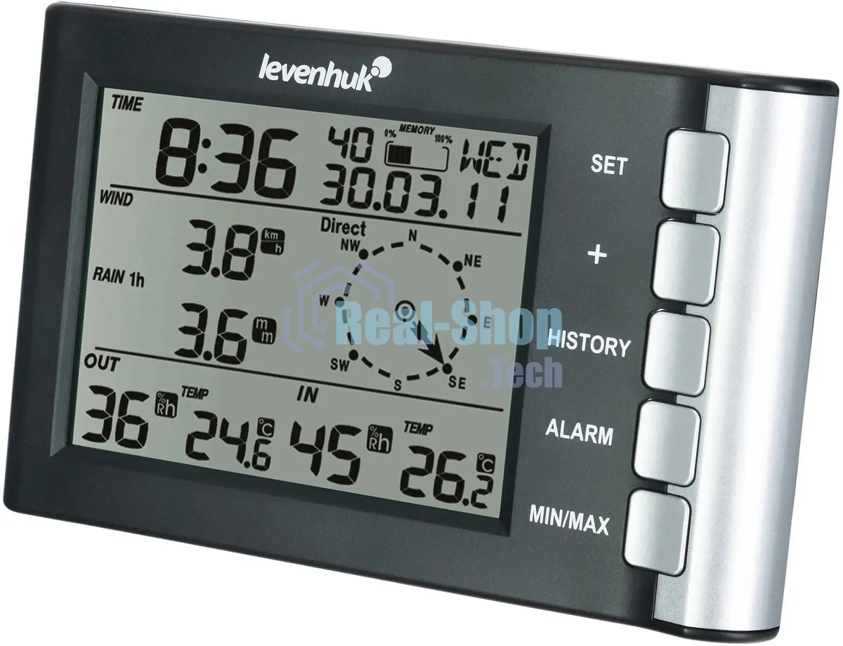 Погодная станция Levenhuk LP240 серебристый/черный