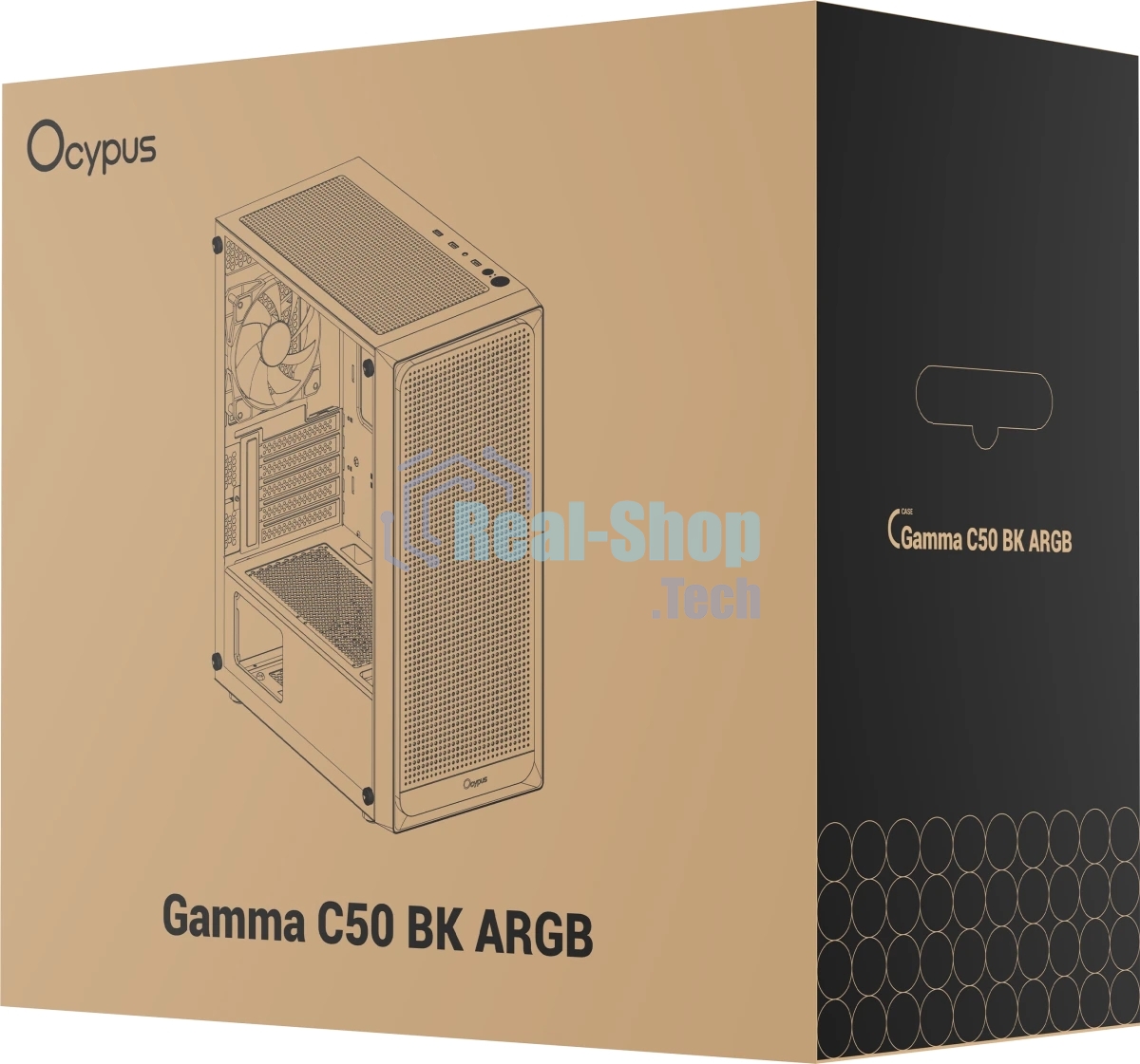 Компьютерный корпус Ocypus Gaммa C50 BK ARGb, MATX, USB 3.0*1+USB 2.0*2, FRONT 3x120мм ARGb, REAR 1x120мм ARGb