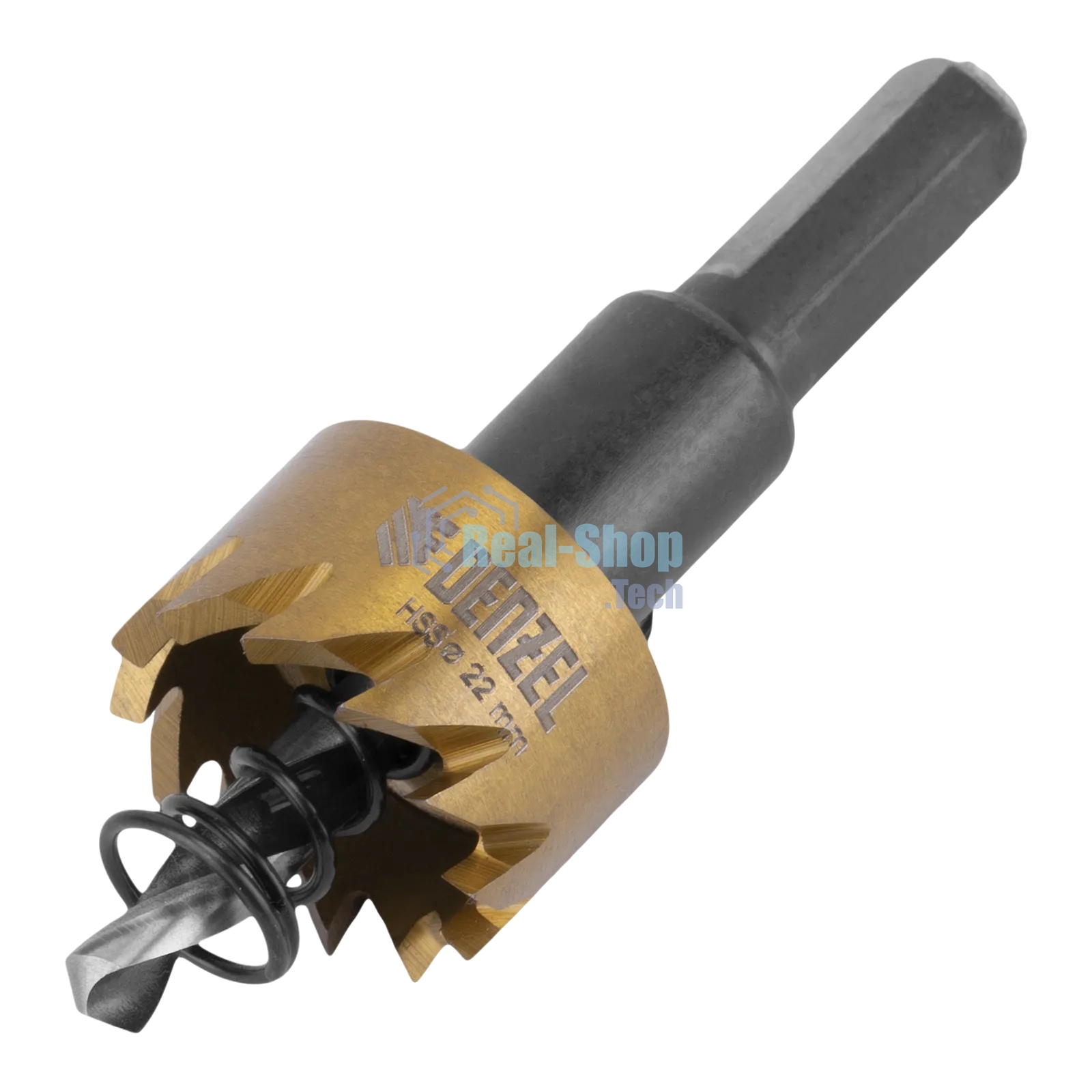 Коронка по металлу Denzel HSS, 22 мм, нитридтитановое покрытие