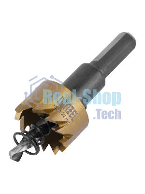 Коронка по металлу Denzel HSS, 22 мм, нитридтитановое покрытие