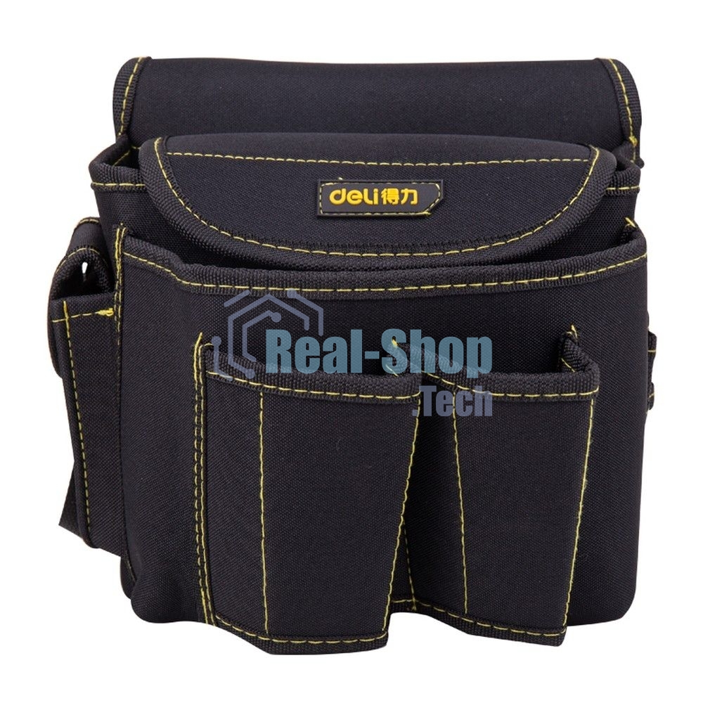Поясная сумка монтажника Deli DL-P4 220 x 200 x 140мм, 6 карманов, ткань Оксфорд 600D