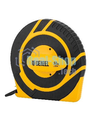 Рулетка геодезическая Denzel 50 м х 15 мм, закрытый корпус, фиберглассовая лента