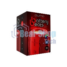 Колонка беспроводная QUMO BatteryBeats BT5.0 5Вт IP64 FM SD USB AUX подсветка 1500мА·ч красный