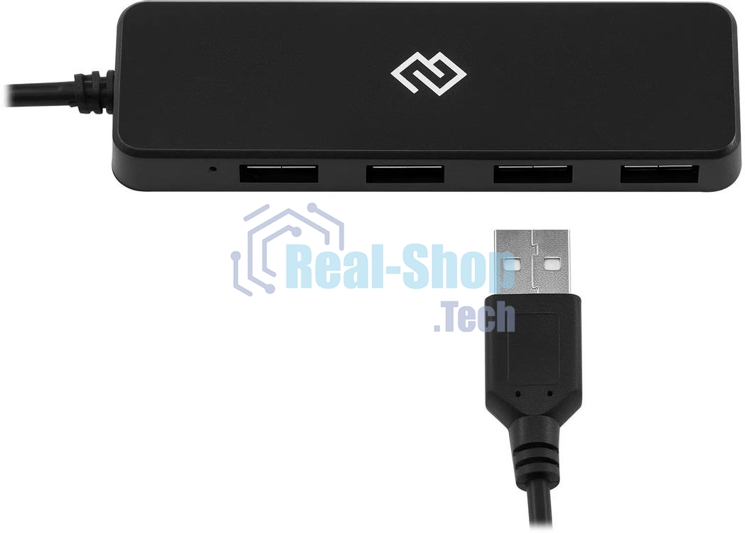 USB-разветвитель Digma DHUB-4USB-C-2.0, USB-C, USB 2.0 4порта, USB