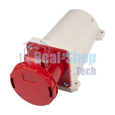 Розетка стационарная для наружной установки PPC 134 3Р+РЕ 63А 380В IP67 Jazzway