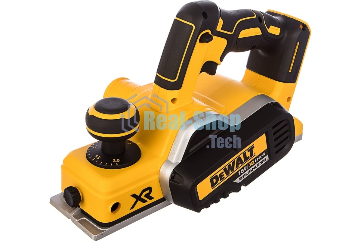 Аккумуляторный бесщеточный рубанок XR DeWalt DCP580N-XJ черный/желтый