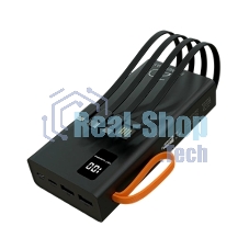 Портативный аккумулятор More choice (4620202550569) PB22-20 с кабелем 2USB 2.1A - 20000mAh черный