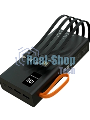 Портативный аккумулятор More choice (4620202550569) PB22-20 с кабелем 2USB 2.1A - 20000mAh черный