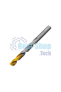 Сверло спиральное по металлу Denzel 10 x 133 мм, Р6М5, Golden Tip