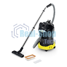 Пылесос Karcher AD 4 PREMIUM желтый/черный, 150/600 Вт, уборка сухая, пылесборник контейнер 17 л
