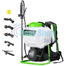 Опрыскиватель Greenworks G24BPSII аккум. ранц. 15л белый/зеленый (5300307)
