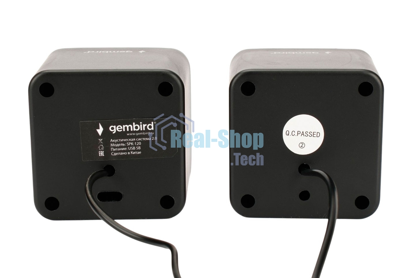 Акустическая система 2.0 Gembird SPK-120, 6Вт, пластик, рег.громкости, черный