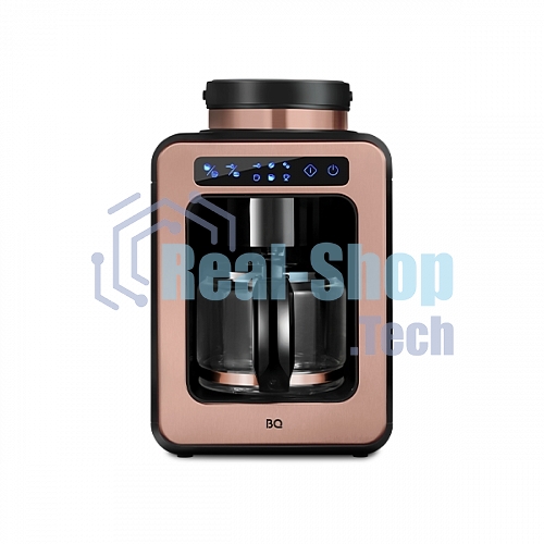 Кофеварка капельная BQ CM7000 Rose Gold-Black со встроенной кофемолкой, исп. кофе - молотый/зерновой, 0.6 л, 600 Вт.