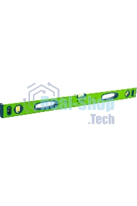 Уровень Сибртех алюминиевый УСМ-0,5-800, фрезерованный, 3 глазка, магнитный, рукоятки, 800 мм