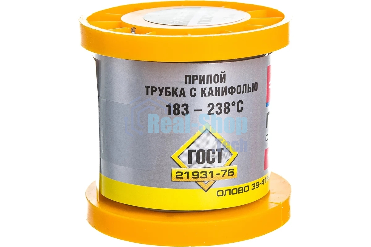 Припой Зубр 55451-100-10C ПОС 40 трубка с канифолью 100г 1мм