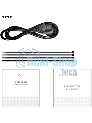 Блок питания 850W Ocypus Delta P850 (ATX, 80+ Bronze, APFC, 20+4 pin, 120мм fan, PCI-E 6+2Px3, 8xSATA) (Delta-P850-B1FDBK024X-EU)