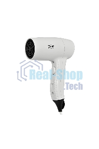 Фен для волос настенный Puff 1203B, белый, 1,2 кВт