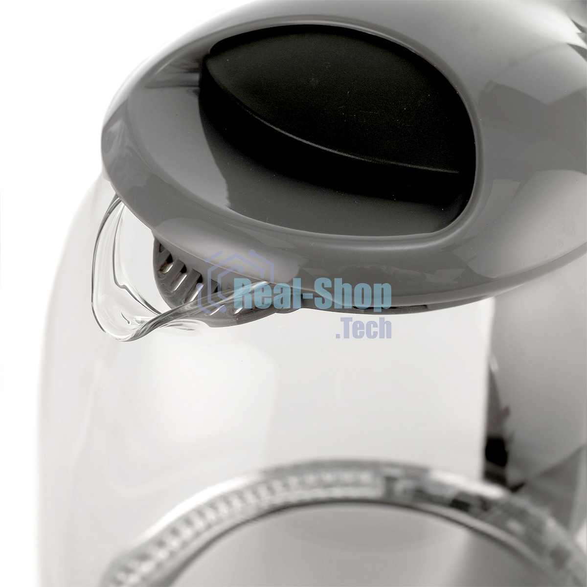 Чайник Centek CT-0034 (серый) Vancouver стекло, 1.8л, 2200 Вт, внутренняя LED подсветка, кнопка