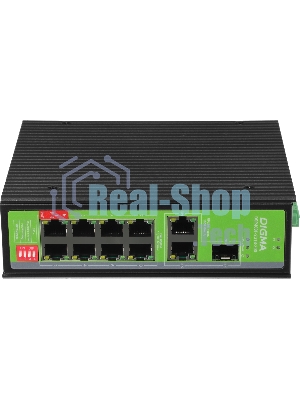 Коммутатор Digma DSP408F-2G1S-300, 8×100 Мбит/с + 2×1 Гбит/с + 1×1 Гбит/с SFP, неуправляемый