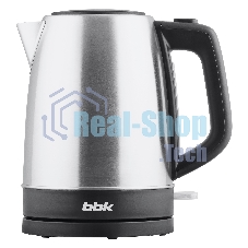 Чайник электрический BBK EK1764S черный/серебристый, 1.7 л, 2200 Вт, скрытый нагревательный элемент