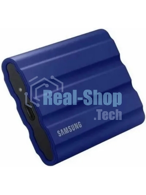 Внешний SSD Samsung T7 Shield, 2TB, USB 3.2 Gen 2 Type-C, R/W 1050/1000, синий