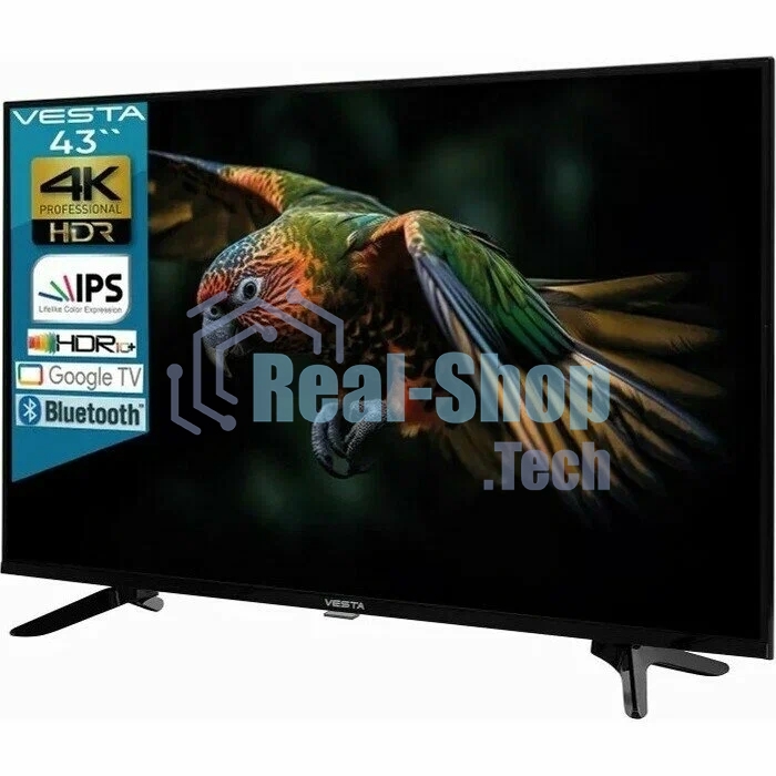 Телевизор Vesta 43'' 43V3500 черный UHD GoogleTV 2/16Gb