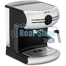 Кофеварка рожковая Vitek VT-1507 серебристый/черный, исп. кофе - молотый, 1.5 л, 1050 Вт, 15 Бар.