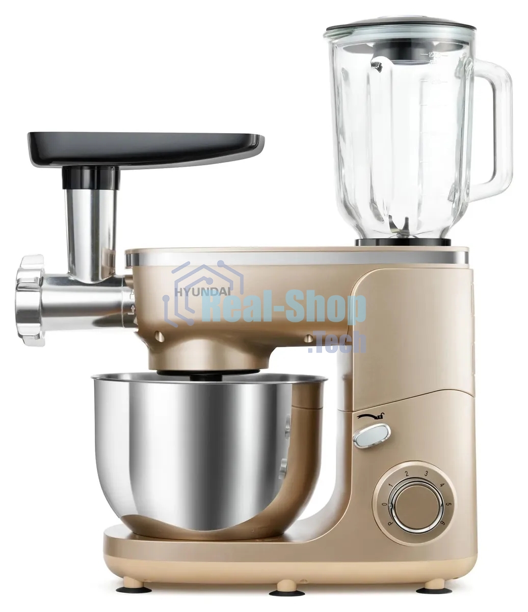 Кухонная машина Hyundai HYM-S7451 планетар.вращ. 1400Вт золотистый