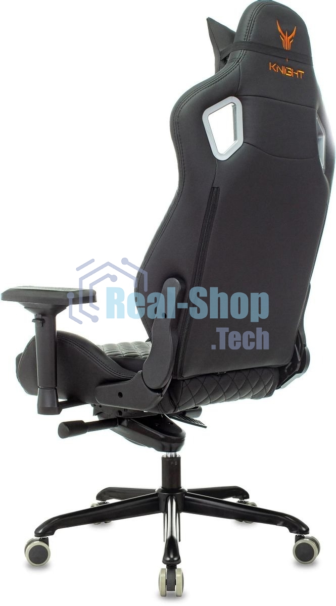 Кресло игровое Knight TITAN черный ромбик эко.кожа с подголов. крестовина металл
