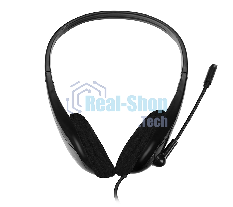 Гарнитура проводная CBR CHP 353M Black, проводная стерео, микрофон с шумоподавл., USB, регул. оголовья, длина кабеля 2,2 м, черный