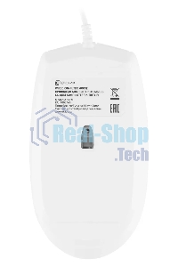 Мышь проводная Oklick 147M белый, 2000 dpi, USB, кнопки - 4