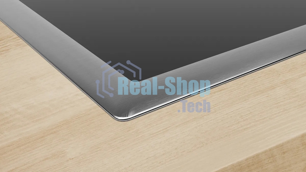 Электрическая варочная панель Bosch PKM645BB2E, стеклокерамическая поверхность, независимая, рамка-сталь, черный 4.8x58.3x51.3