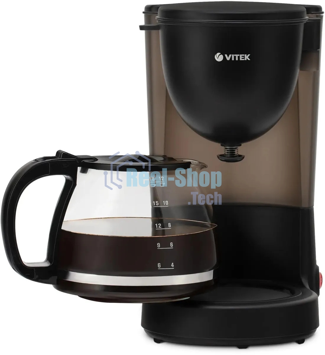 Кофеварка капельная Vitek Prive VT-8380 черный, исп. кофе - молотый, 1.25 л, 600 Вт