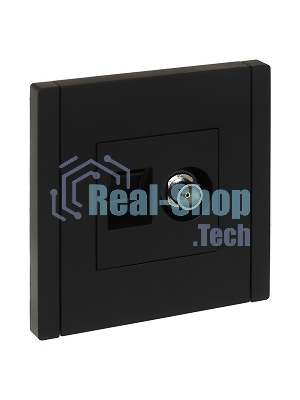 Розетка двойная TV+RJ45 кат.5E IEK FORTE&PIANO FP136 черный