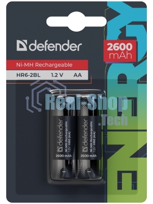 Аккумуляторная батарея Defender HR6-2BL 2600 mAh АА, Ni-MH, блистер, 2 шт.